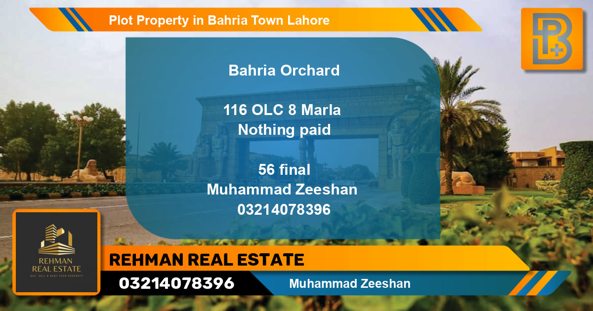 Residential Plot for Sale in Bahria Town, Lahore - (BP-58991)
