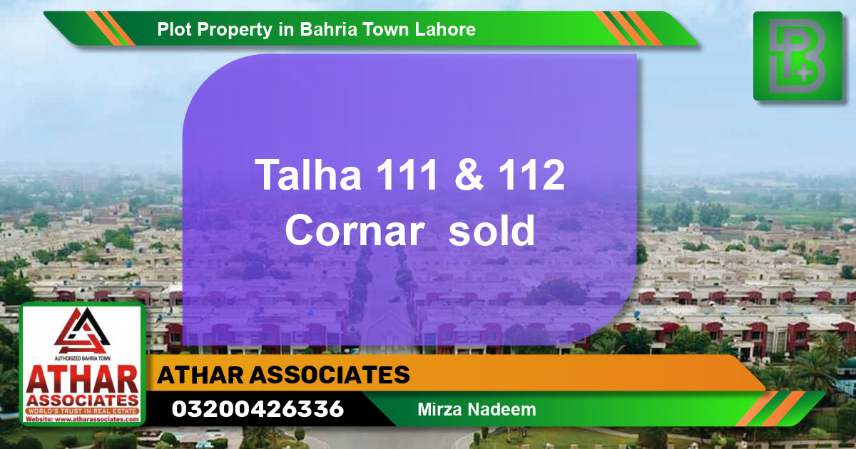 Residential Plot for Sale in Bahria Town, Lahore - (BP-58997)