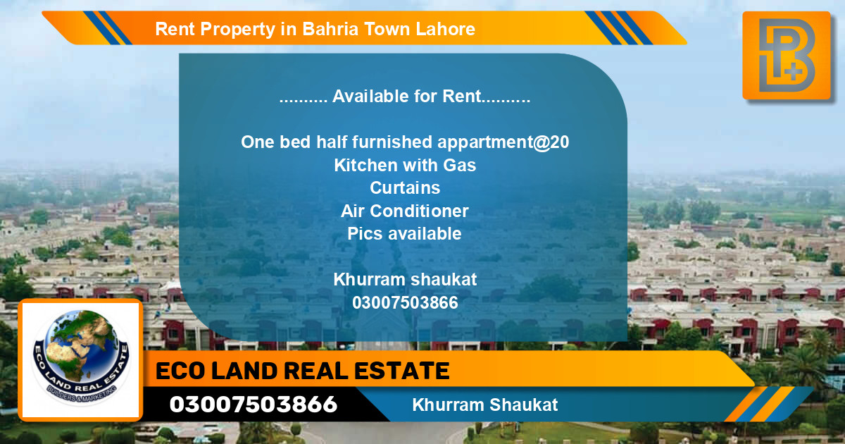 Residential Property for Rent in Bahria Town, Lahore - (BP-59025)