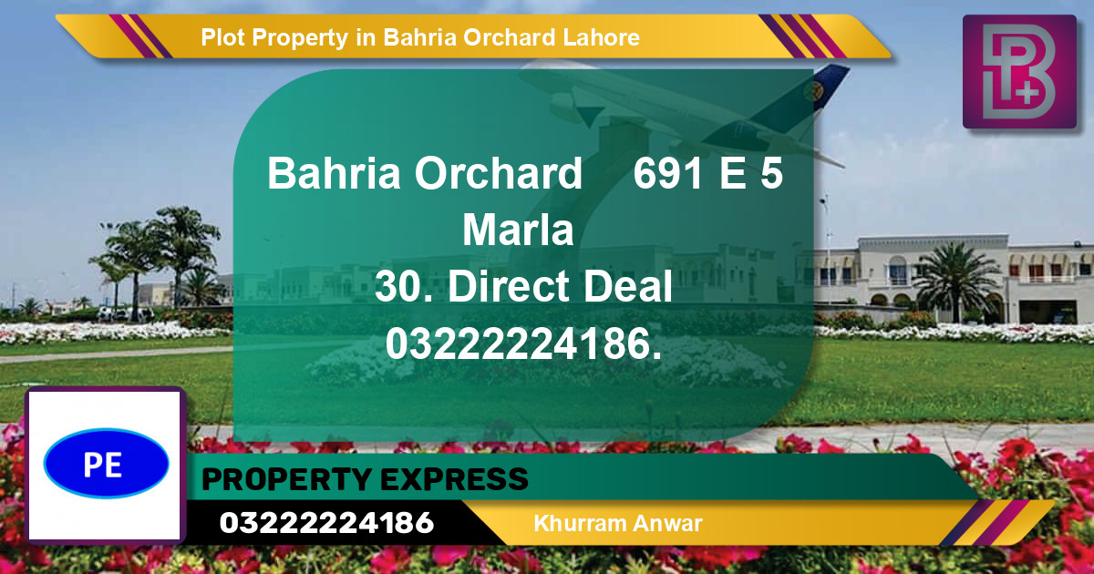 Residential Plot for Sale in Bahria Orchard, Lahore - (BP-59034)