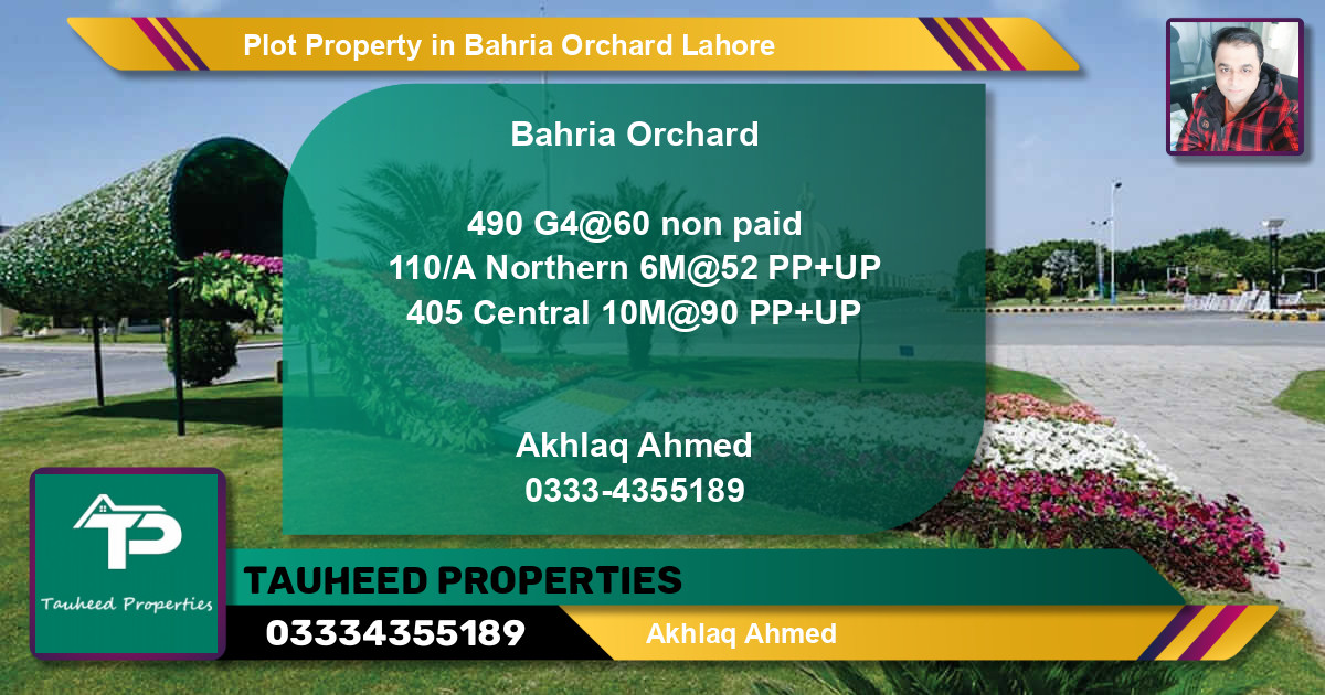 Residential Plot for Sale in Bahria Orchard, Lahore - (BP-59046)