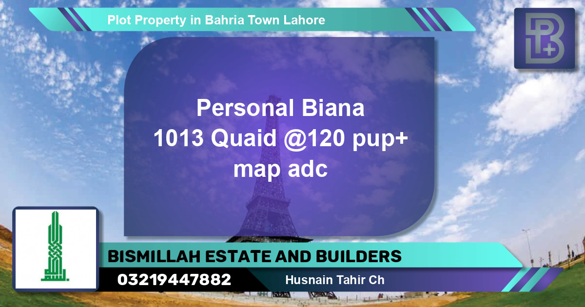 Residential Plot for Sale in Bahria Town, Lahore - (BP-59094)