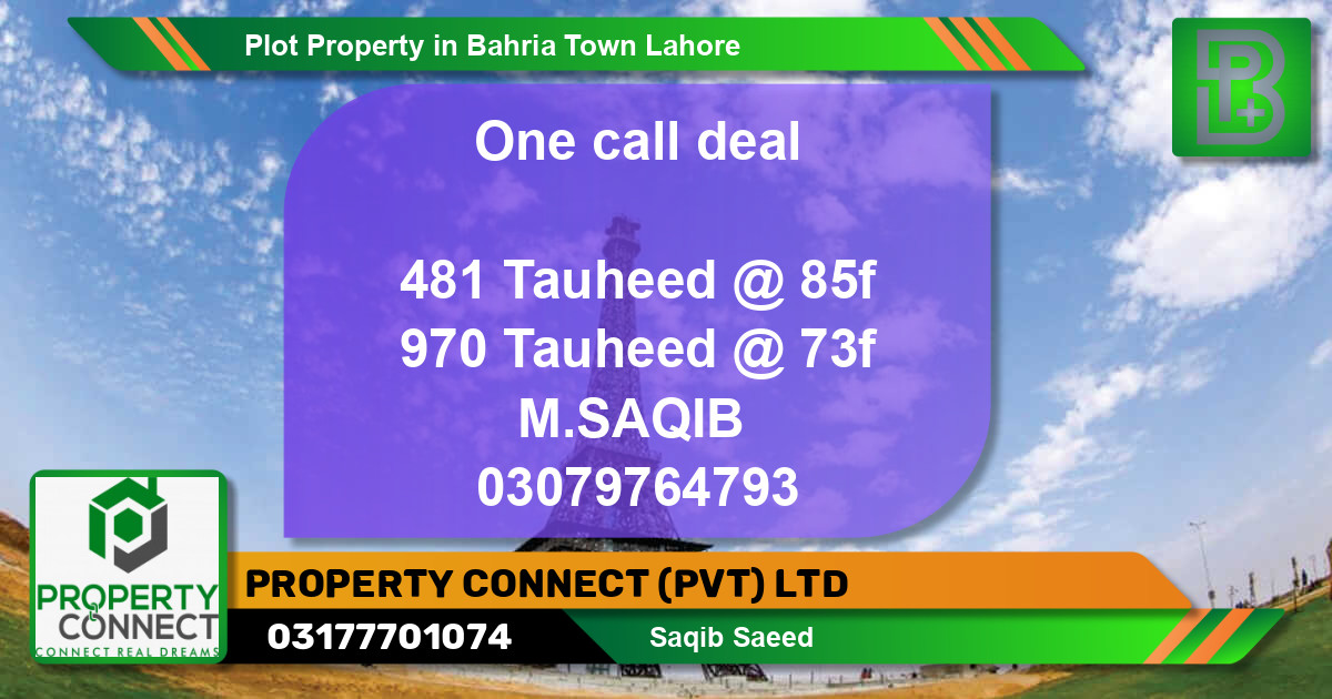 Residential Plot for Sale in Bahria Town, Lahore - (BP-59112)