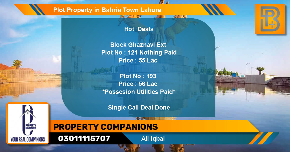 Residential Plot for Sale in Bahria Town, Lahore - (BP-59215)