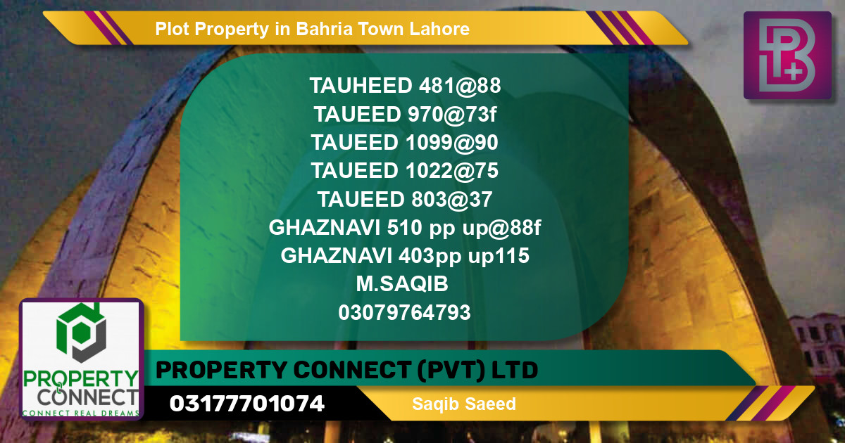 Residential Plot for Sale in Bahria Town, Lahore - (BP-59225)