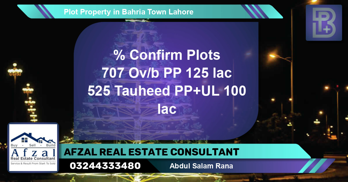 Residential Plot for Sale in Bahria Town, Lahore - (BP-59245)