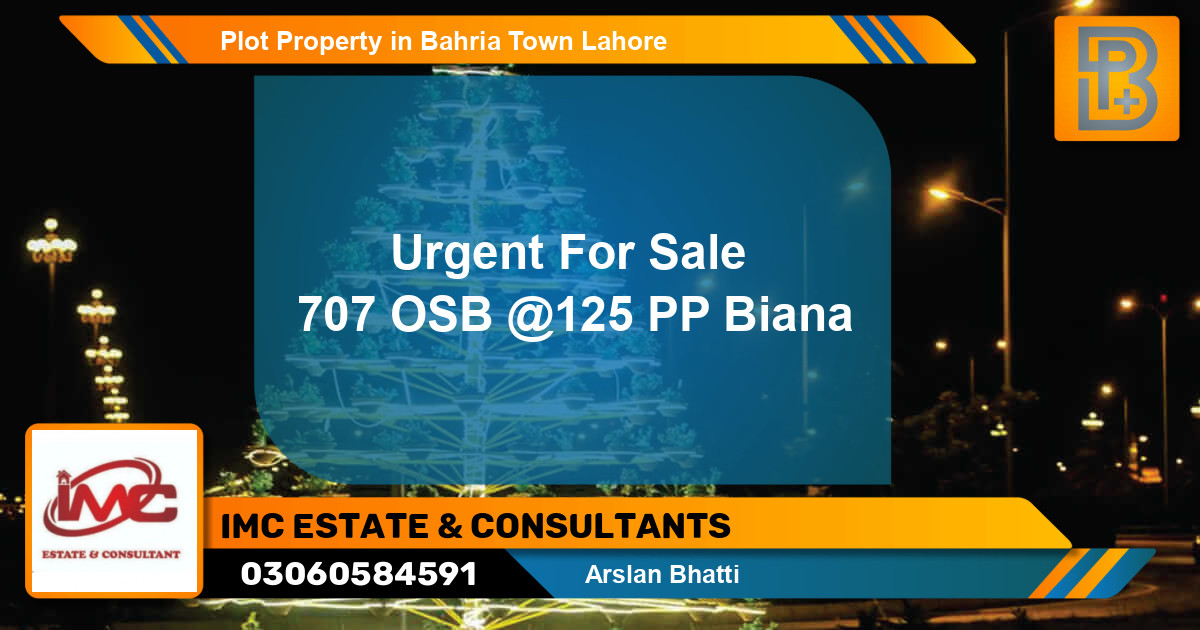 Residential Plot for Sale in Bahria Town, Lahore - (BP-59246)