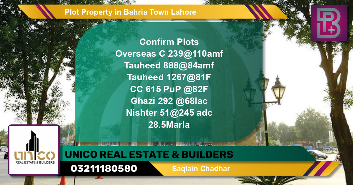 Residential Plot for Sale in Bahria Town, Lahore - (BP-59263)