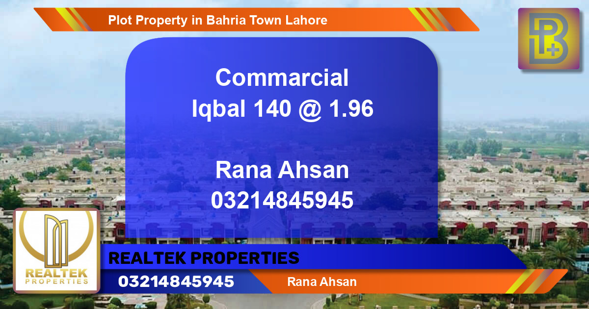 Residential Plot for Sale in Bahria Town, Lahore - (BP-59291)