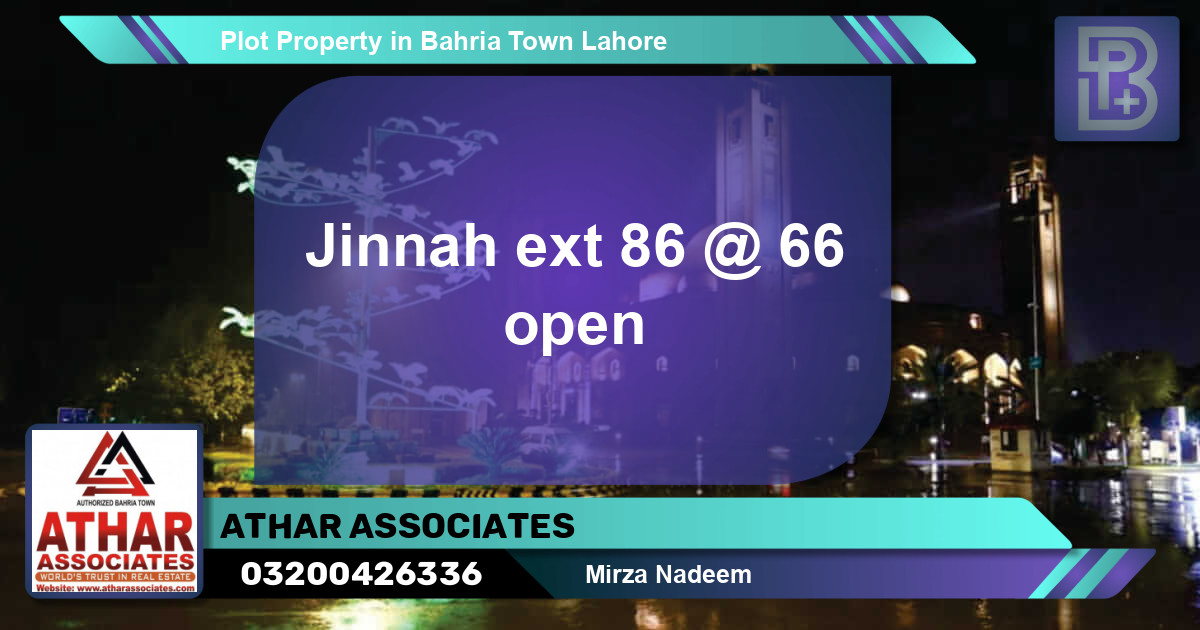 Residential Plot for Sale in Bahria Town, Lahore - (BP-59294)