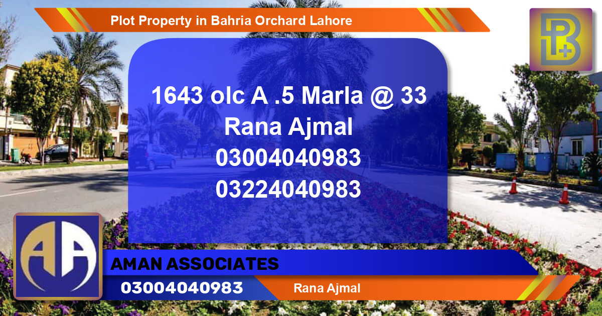 Residential Plot for Sale in Bahria Orchard, Lahore - (BP-59295)