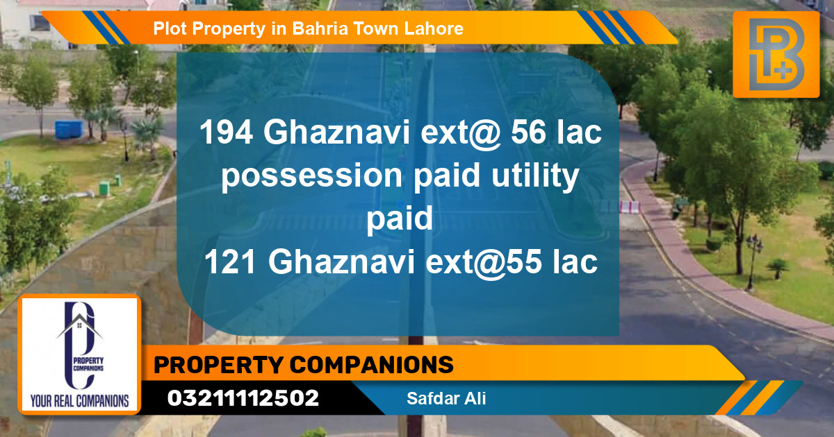 Residential Plot for Sale in Bahria Town, Lahore - (BP-59321)