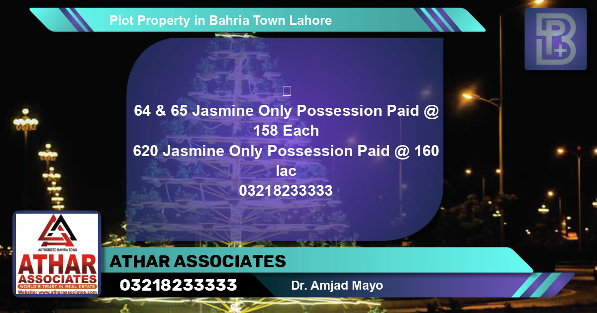 Residential Plot for Sale in Bahria Town, Lahore - (BP-59323)