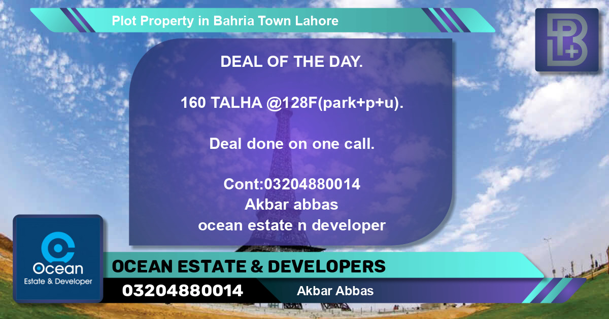 Residential Plot for Sale in Bahria Town, Lahore - (BP-59324)
