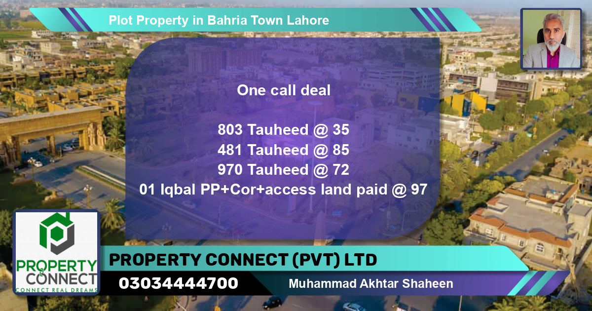 Residential Plot for Sale in Bahria Town, Lahore - (BP-59336)