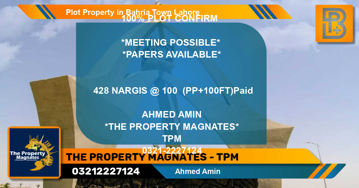 Residential Plot for Sale in Bahria Town, Lahore - (BP-59356)