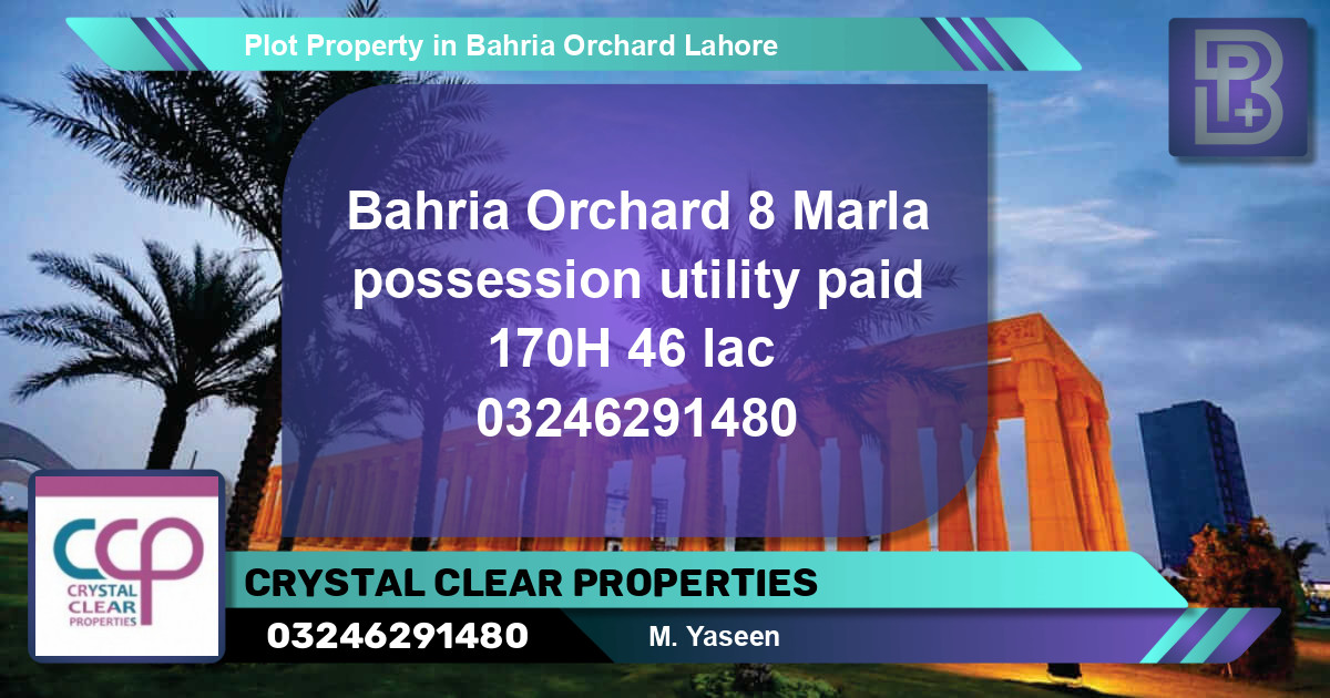 Residential Plot for Sale in Bahria Orchard, Lahore - (BP-59379)