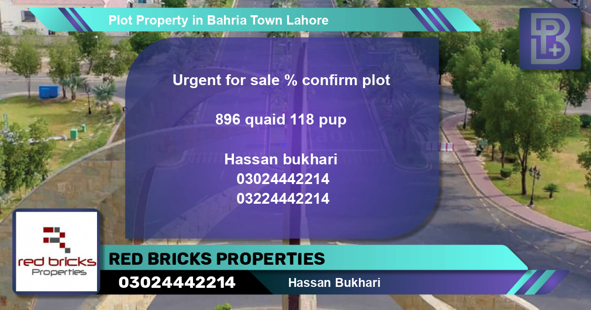 Residential Plot for Sale in Bahria Town, Lahore - (BP-59419)