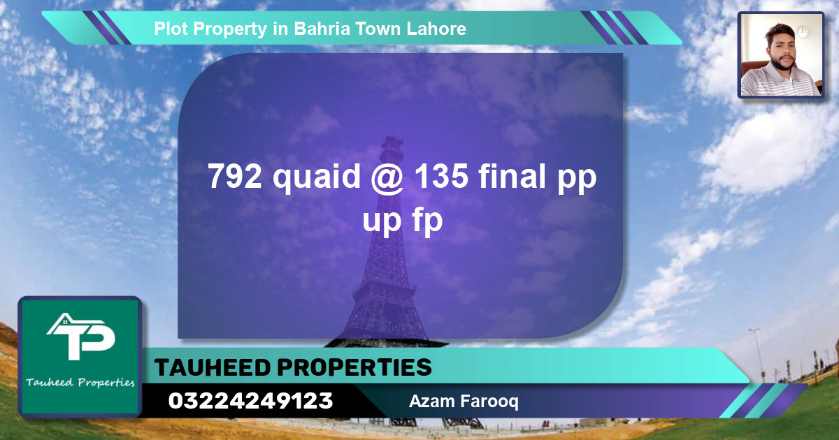 Residential Plot for Sale in Bahria Town, Lahore - (BP-59421)