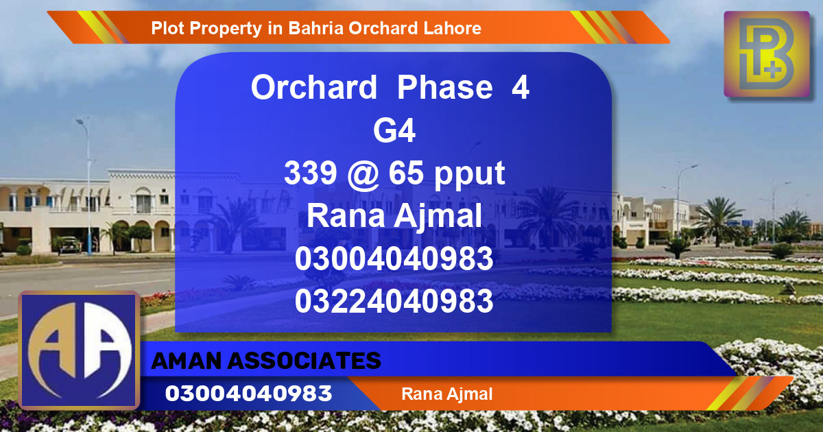Residential Plot for Sale in Bahria Orchard, Lahore - (BP-59425)