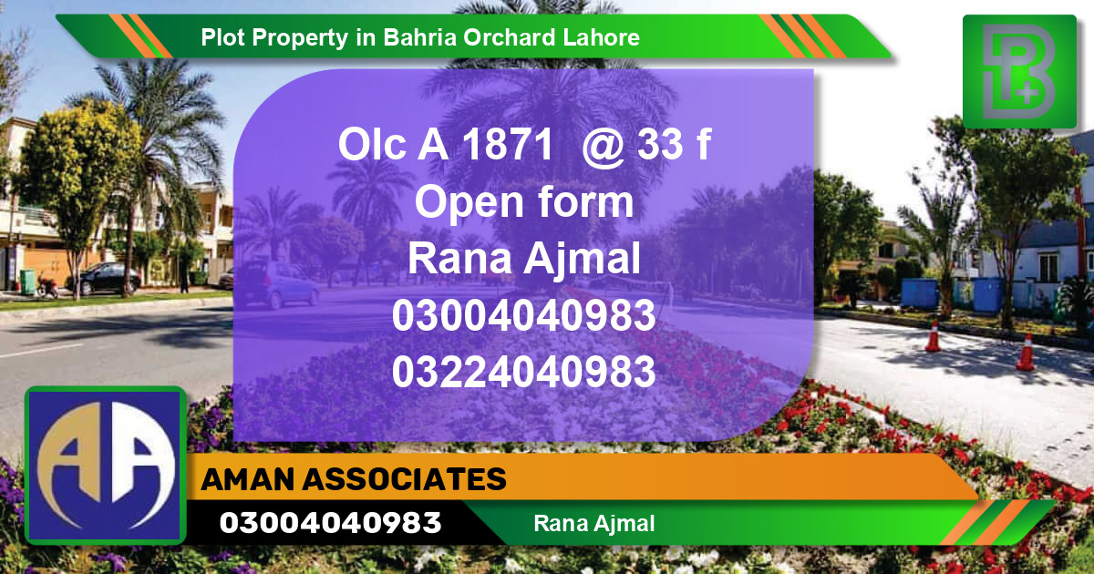 Residential Plot for Sale in Bahria Orchard, Lahore - (BP-59433)