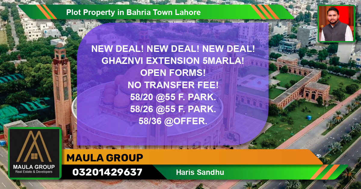 Residential Plot for Sale in Bahria Town, Lahore - (BP-59455)