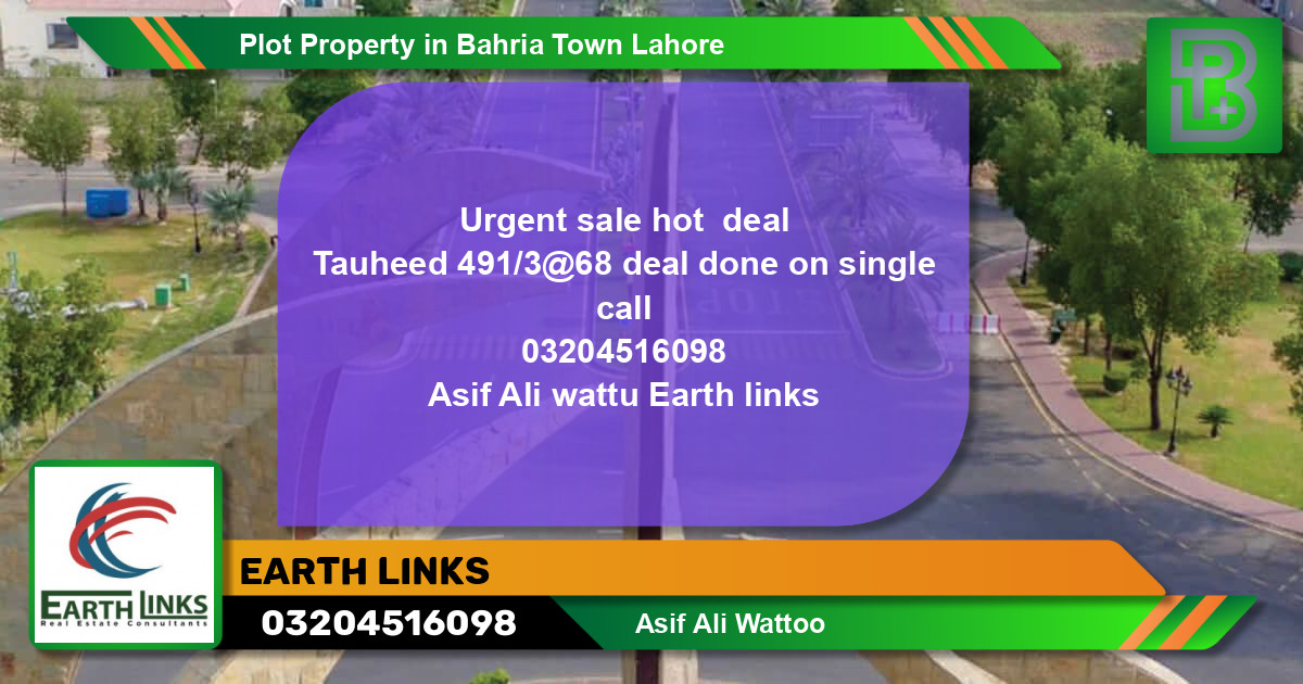 Residential Plot for Sale in Bahria Town, Lahore - (BP-59476)