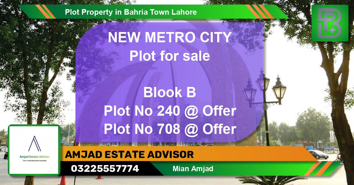 Residential Plot for Sale in Bahria Town, Lahore - (BP-59482)