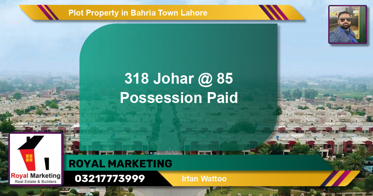 Residential Plot for Sale in Bahria Town, Lahore - (BP-59483)