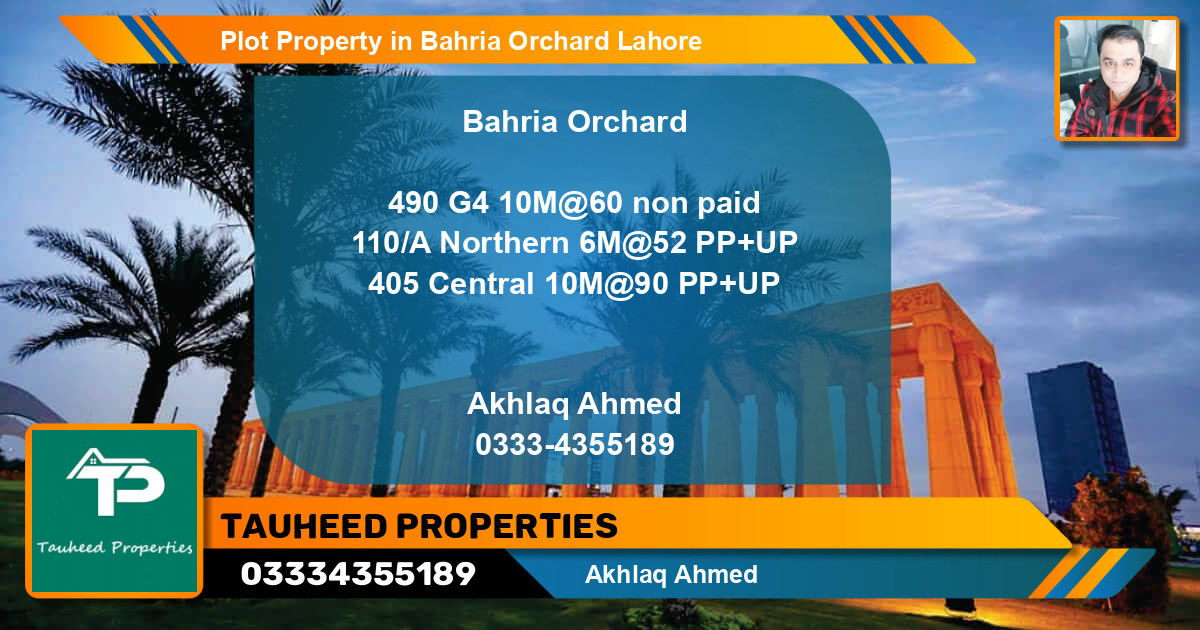 Residential Plot for Sale in Bahria Orchard, Lahore - (BP-59490)