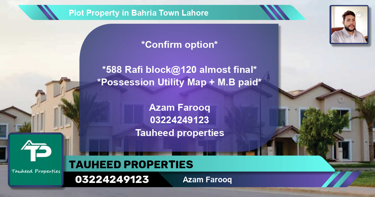 Residential Plot for Sale in Bahria Town, Lahore - (BP-59524)