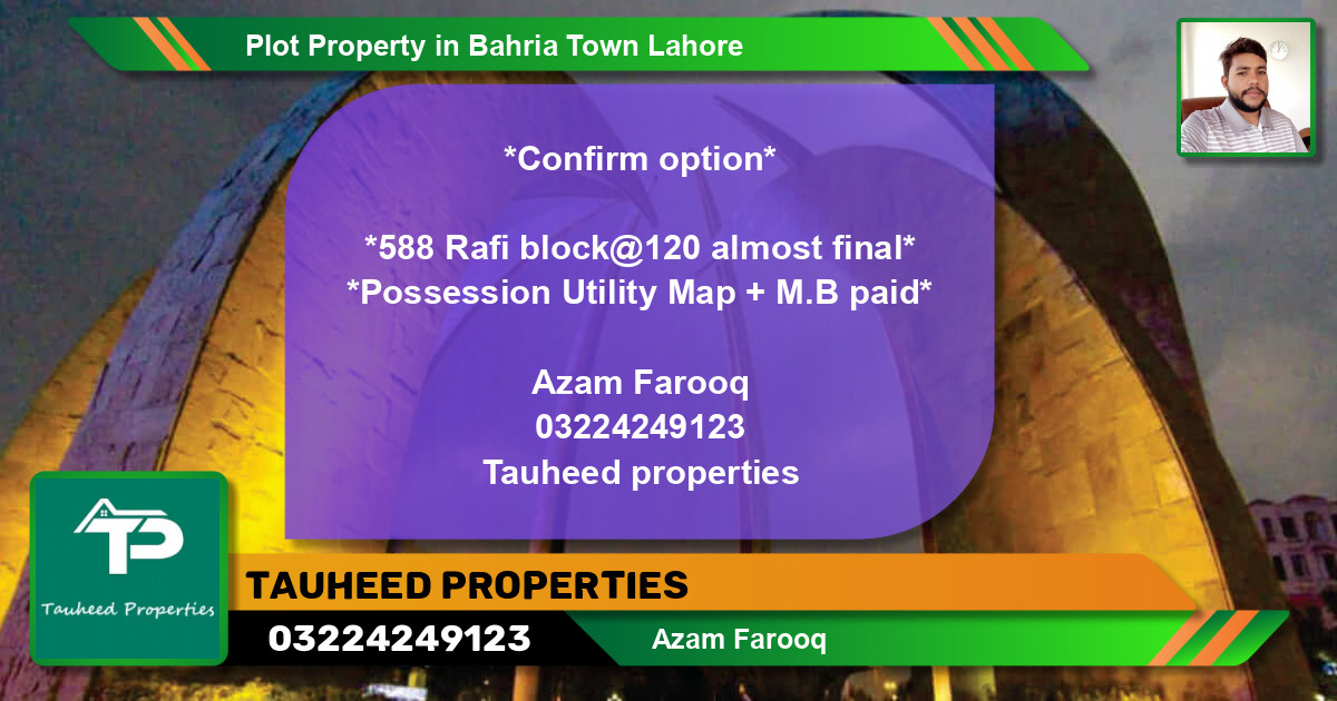 Residential Plot for Sale in Bahria Town, Lahore - (BP-59525)