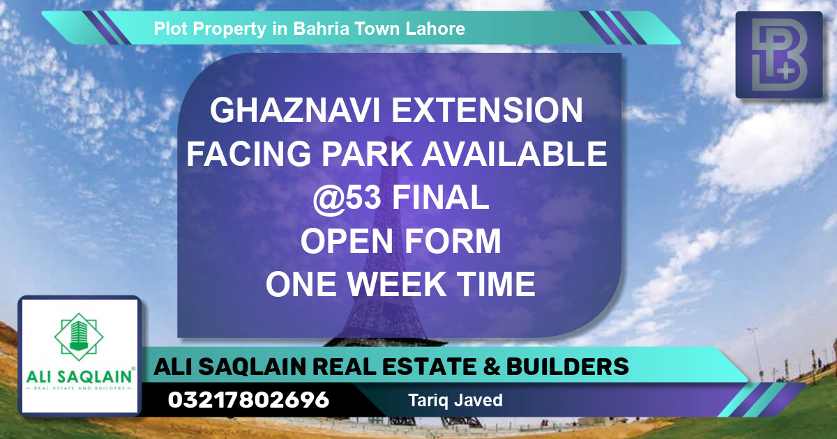 Residential Plot for Sale in Bahria Town, Lahore - (BP-59535)