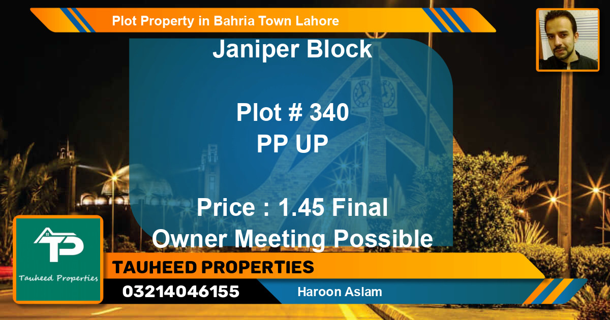 Residential Plot for Sale in Bahria Town, Lahore - (BP-59539)