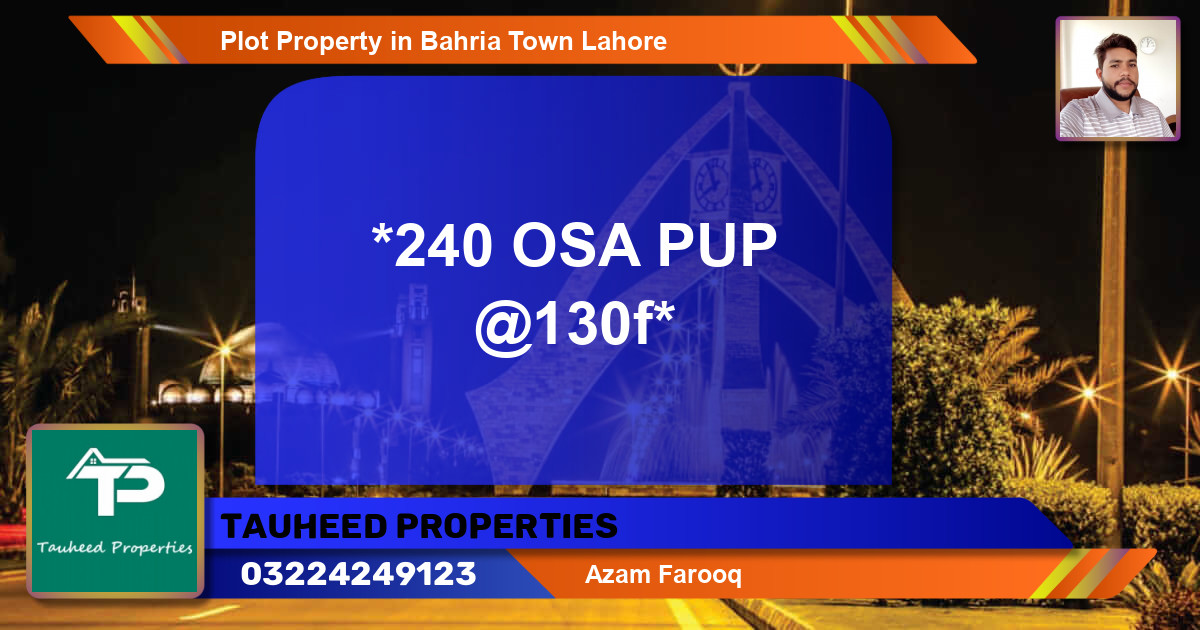 Residential Plot for Sale in Bahria Town, Lahore - (BP-59551)