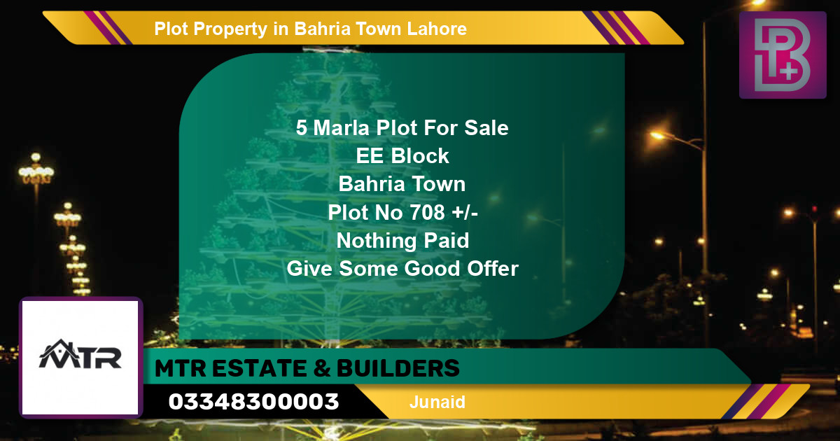Residential Plot for Sale in Bahria Town, Lahore - (BP-59569)
