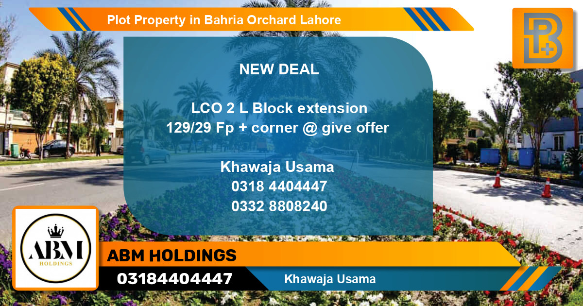 Residential Plot for Sale in Bahria Orchard, Lahore - (BP-59581)