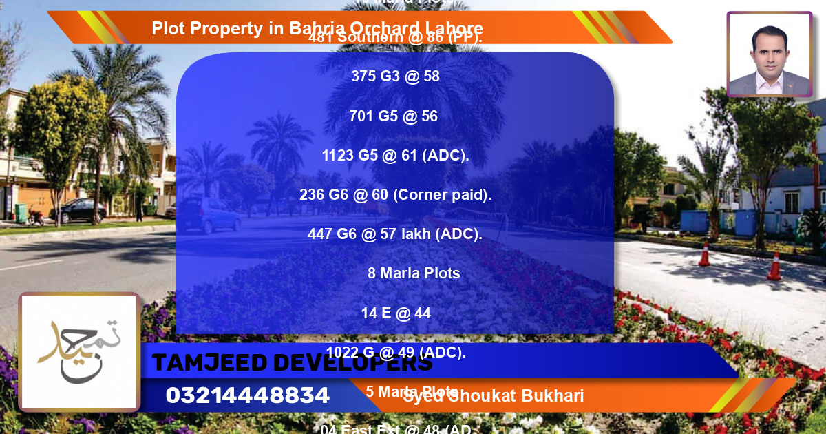 Residential Plot for Sale in Bahria Orchard, Lahore - (BP-59591)