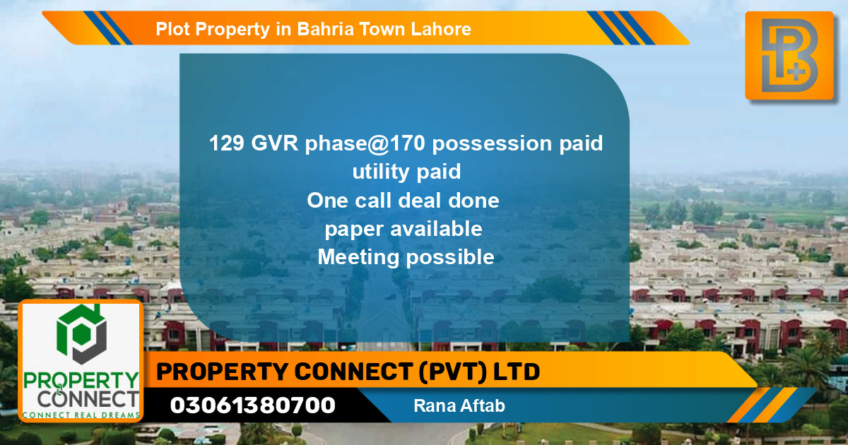 Residential Plot for Sale in Bahria Town, Lahore - (BP-59659)
