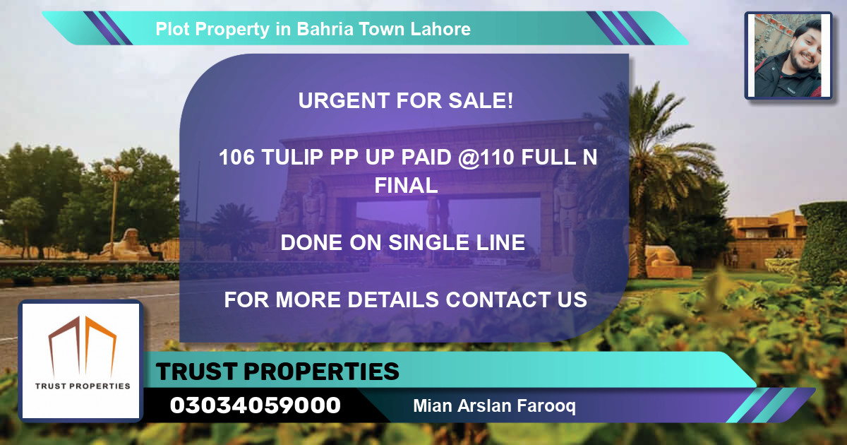 Residential Plot for Sale in Bahria Town, Lahore - (BP-59668)