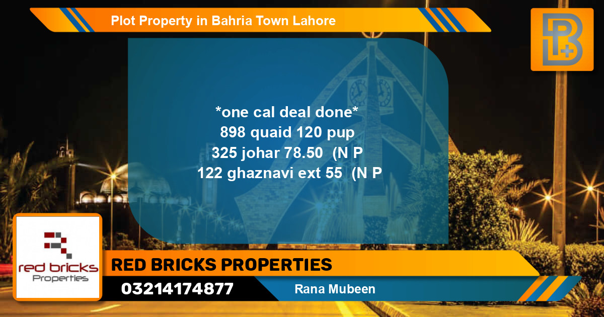 Residential Plot for Sale in Bahria Town, Lahore - (BP-59720)