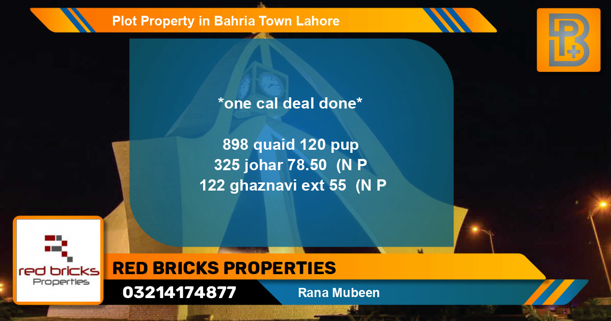 Residential Plot for Sale in Bahria Town, Lahore - (BP-59721)