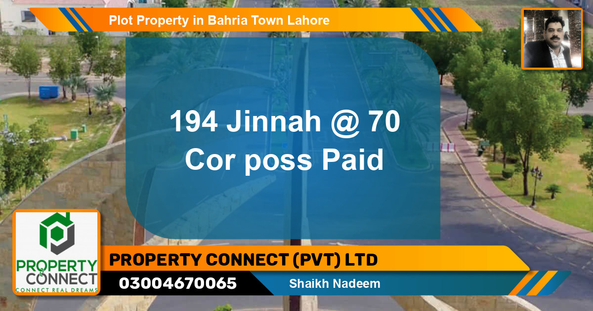 Residential Plot for Sale in Bahria Town, Lahore - (BP-59731)