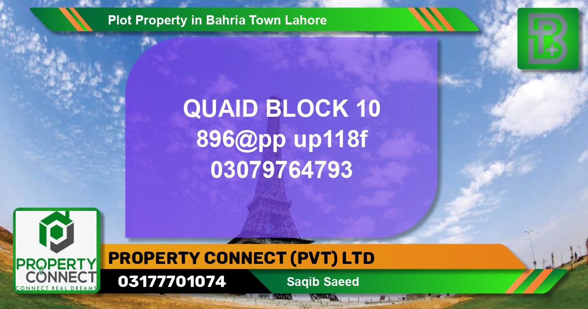Residential Plot for Sale in Bahria Town, Lahore - (BP-59744)