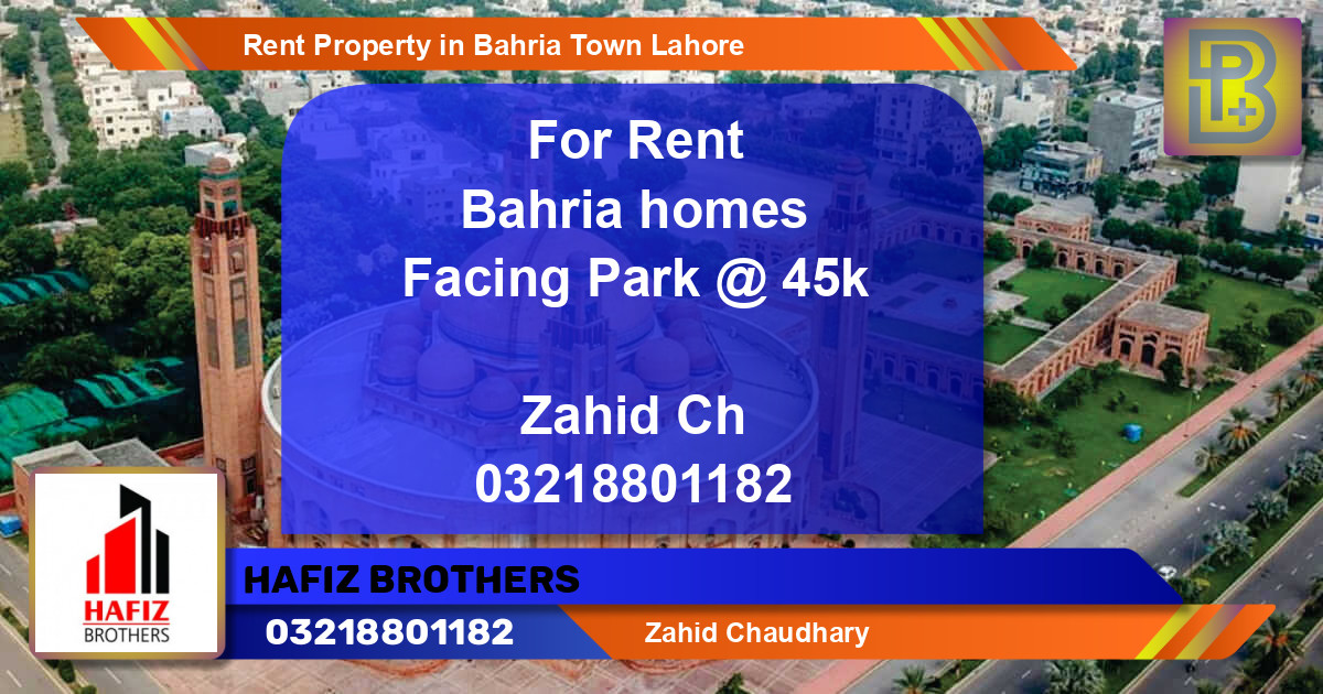 Residential Property for Rent in Bahria Town, Lahore - (BP-59747)