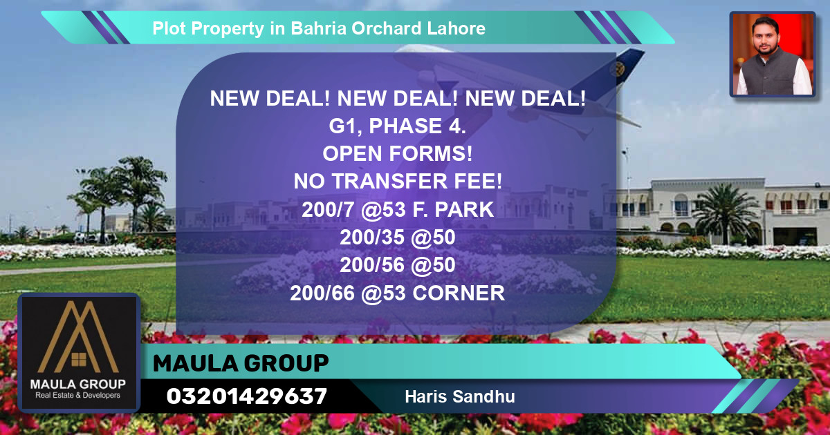Residential Plot for Sale in Bahria Orchard, Lahore - (BP-59748)