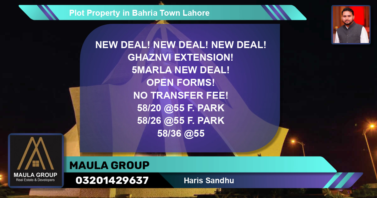 Residential Plot for Sale in Bahria Town, Lahore - (BP-59750)