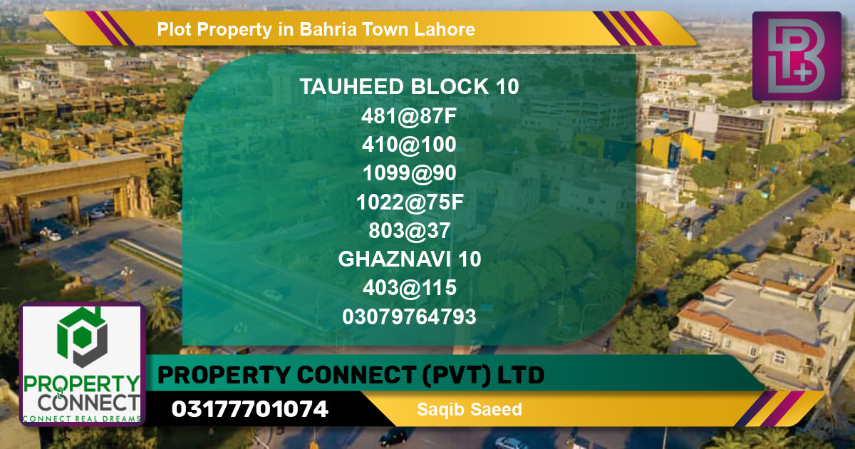 Residential Plot for Sale in Bahria Town, Lahore - (BP-59751)