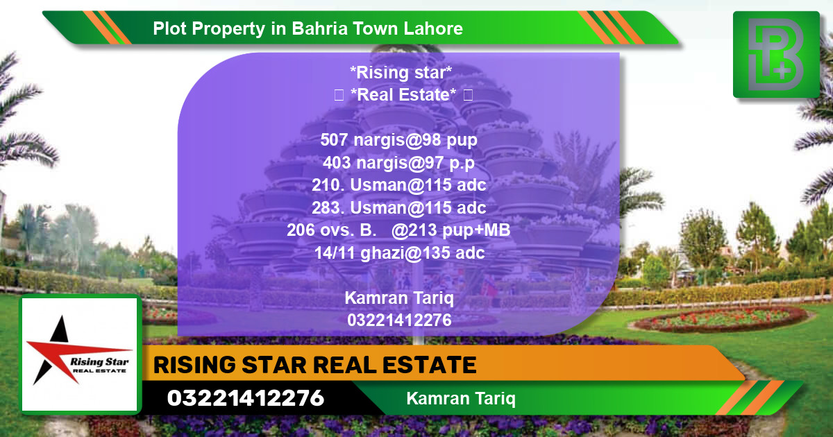 Residential Plot for Sale in Bahria Town, Lahore - (BP-59767)