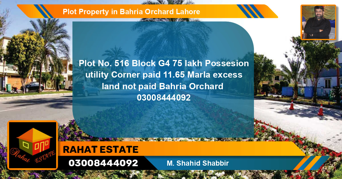 Residential Plot for Sale in Bahria Orchard, Lahore - (BP-59771)
